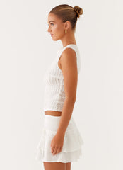 Lisbon Tank Top - White
