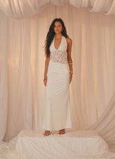 Miri Halter Maxi Dress - Ivory