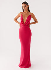 Game Player Maxi Dress - Hot Pink