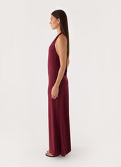 Good Riddance Maxi Dress - Burgundy