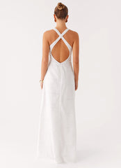 Kiana Halter Maxi Dress - White