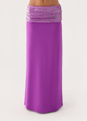 Marista Sequin Maxi Skirt - Purple