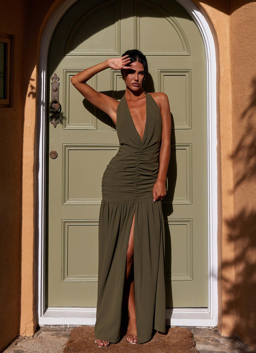 Truly in Love Maxi Dress - Khaki